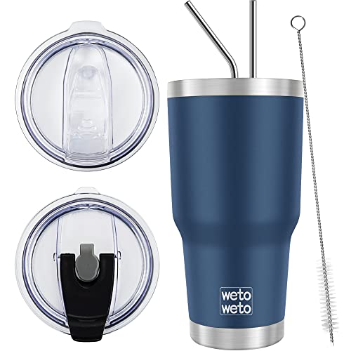 WETOWETO 30 oz Tumbler Stainless Steel Vacuum Insulated Coffee Ice Cup