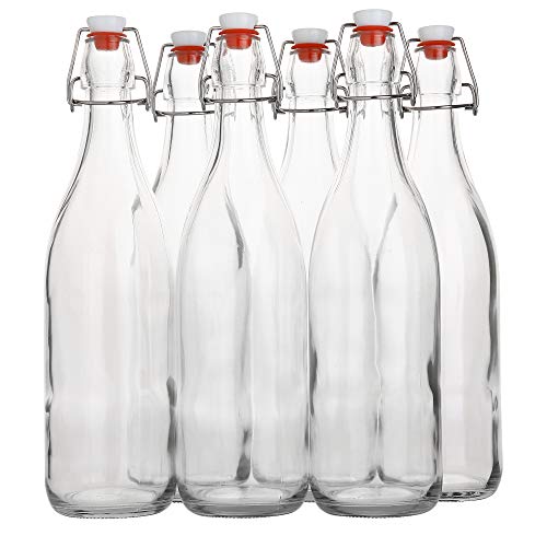  QAPPDA 12 oz Glass Bottles, Glass Milk Bottles with