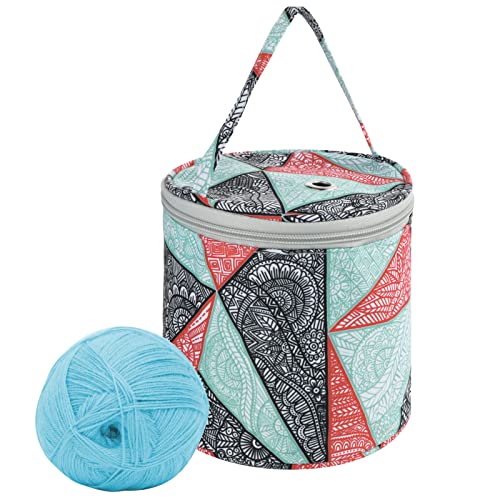 Yarn Storage Bag, Knitting Organizer Tote for Protect Yarn and Prevent Tangling Knitting Accessories with Adjustable Strap for Mother's Day Gift 