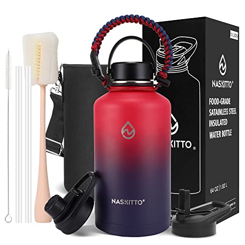 Water Bottle with Straw 64 oz Water Bottle with Time Marker Motivational  Quote to Keep All-day Track White Large Water Bottle with Wide Mouth for  Fruit Infused Big Water Bottles with Big