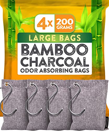 Charcoal Odor Absorber - Large, 4 Pack, 200g each