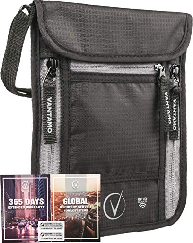 Neck Wallet Travel Pouch and Passport Holder