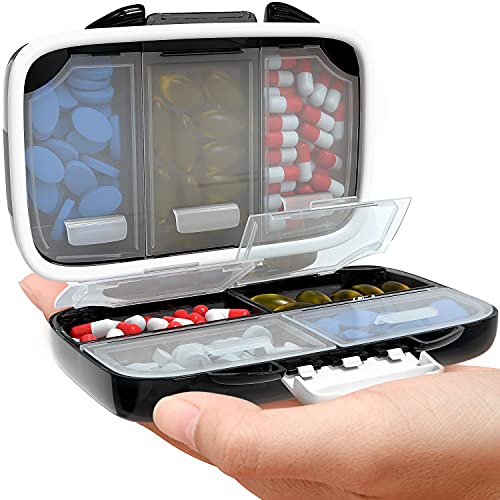 Portable Pill Container for Travel - Daily Pill Organizer