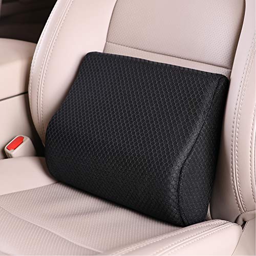  SAMSONITE, [Mid-Low] Back Support Lumbar Pillow for Office Chair  or Car Seat, [HIGH GRADE - MEMORY FOAM], Boost your Back Comfort Zone,  Versatile Use Supportive Cushion with Soft Plush Cover 