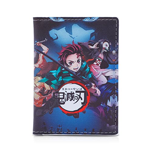 Roffatide Anime Akatsuki Red Cloud Passport Cover for Men Faux Leather  Passport Holder Slim Bi-fold Passport Case Black 