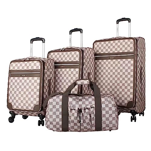 Steve Madden 4-Piece Softside Expandable Lightweight Suitcase Set