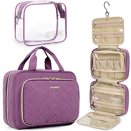 BAGSMART Travel Makeup Organizer with TSA Approved Bag