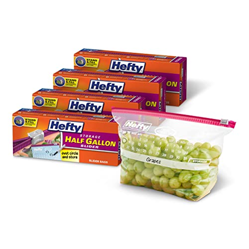 Hefty Slider Jumbo Food Storage Bags - 2.5 Gallon size, 12 Count