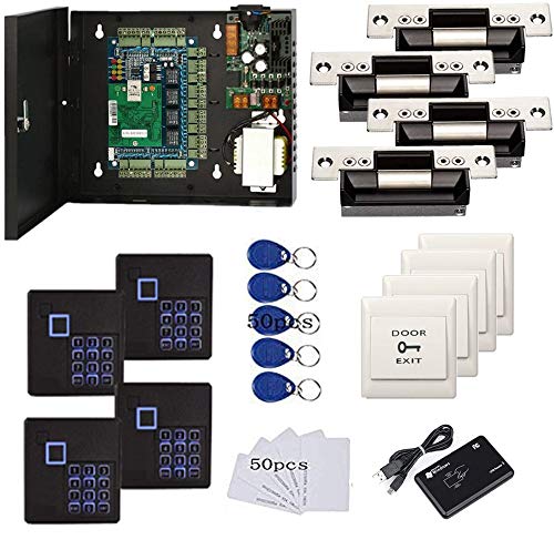 4 Doors Access Control System with Electric Strike