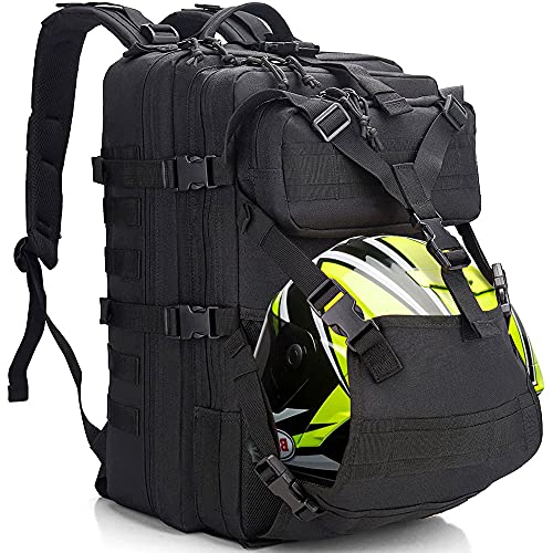 Motorcycle Helmet Backpack with Hard Hat Holder