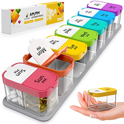 Spacious 7 Day Pill Organizer - Convenient Daily Medication Management