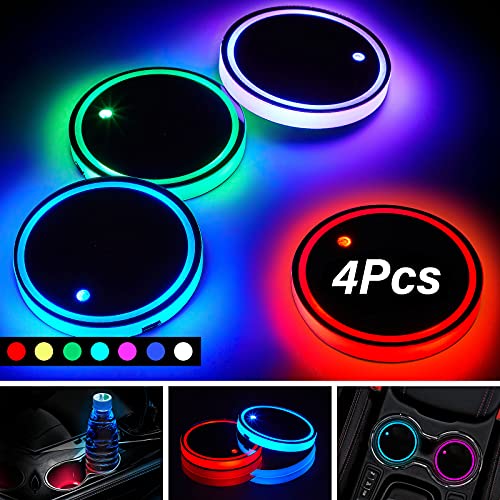 LED Car Cup Holders - 4 Pcs