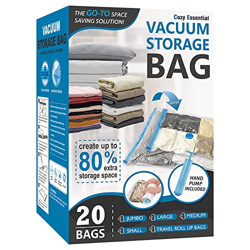 VMSTR Travel Vacuum Storage Bags with Electric Pump (USB Pump + 8 Combo  Bags)