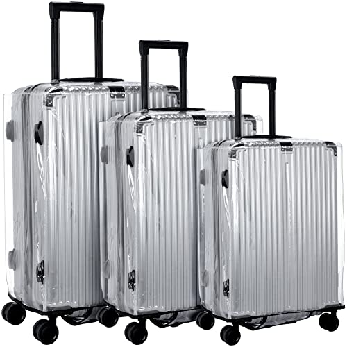 Sherr 3-Piece Clear Luggage Covers for Suitcase