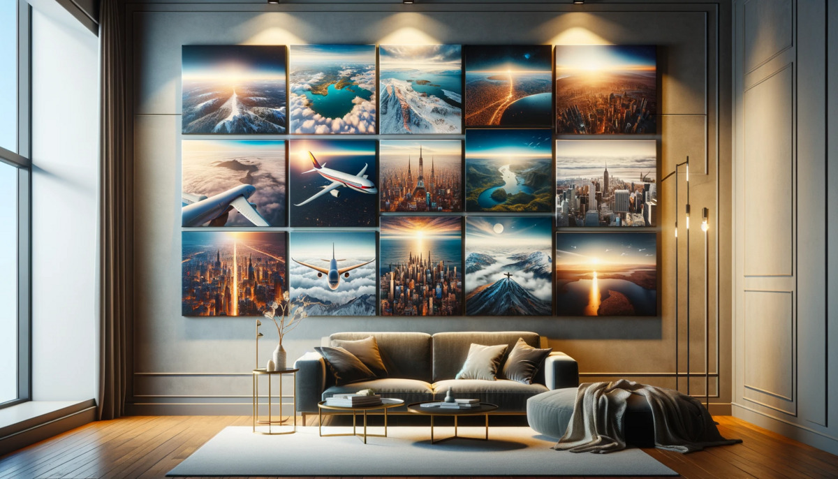 Canvas Prints Wall Art - Concept of Travel by Airplane