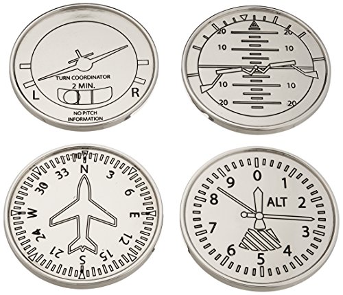 GODINGER SILVER ART Airplane Coasters