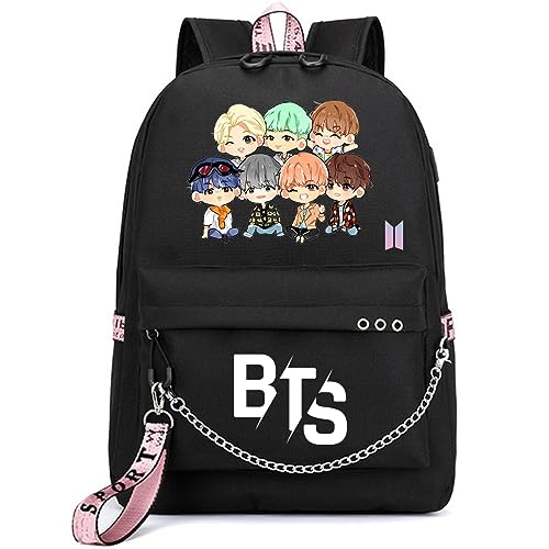 Yongshida Kpop Fashion BTS Backpack Colleage Bookbag School Bag