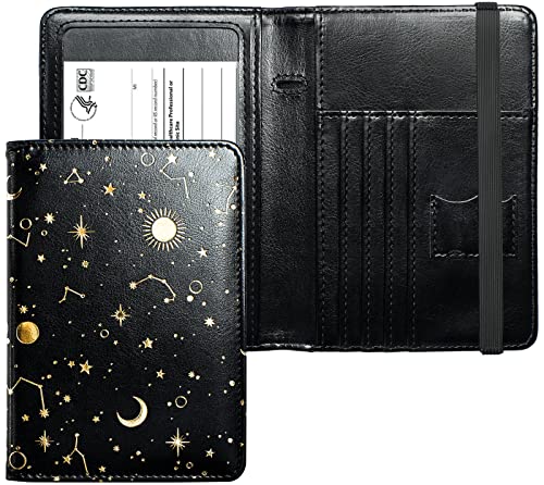 Mymazn Passport Holder with RFID Blocking and Vaccine Card Holder Combo Travel Wallet