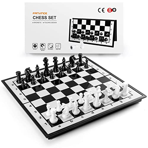 Travel Chess Set: Magnetic Folding Chess Board for Kids and Adults