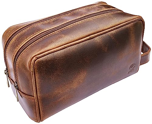 RUSTIC TOWN Leather Toiletry Bag