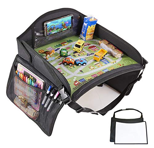 KIDSNEAR Kids Travel Tray with iPad & Tablet Holder