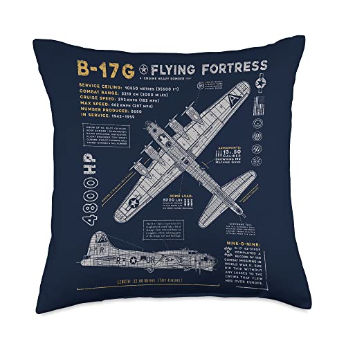 Vintage Aviation Throw Pillow