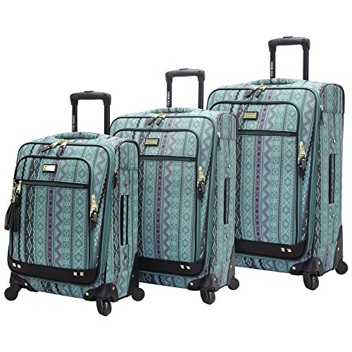 Steve Madden Designer Luggage Collection - 3 Piece Softside Spinner Suitcase Set