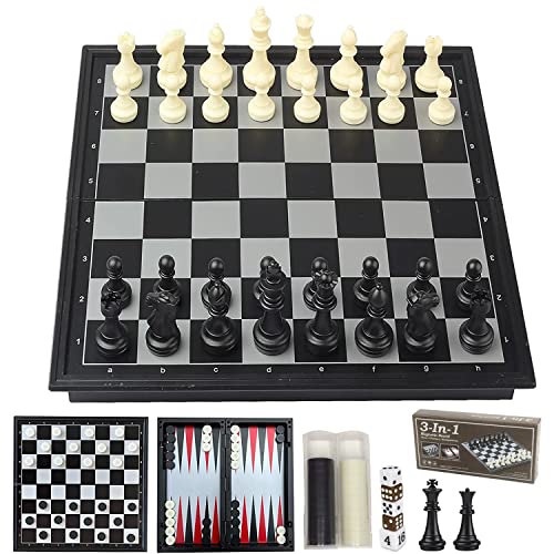 3-in-1 Magnetic Travel Chess Set