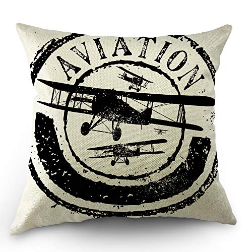 Aviation Airplane Pillow Cover