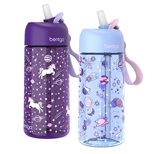 Bentgo Kids Water Bottle 2-Pack - Durable, Leak-Proof, and Stylish