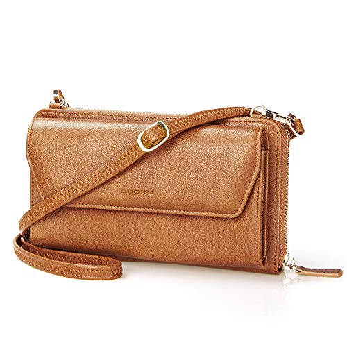 nuoku Womens RFID Wallet Purse Crossbody Clutch