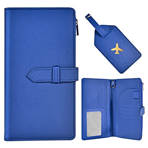 Linaxbong Passport Holder & Travel Wallet, RFID Blocking, Multi-purpose Wallet