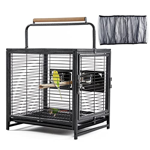 25.5'' Wrought Iron Bird Travel Cage with Handle