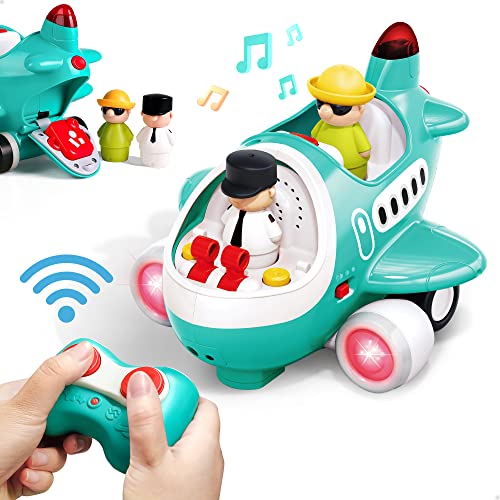 RC Plane Toy for Toddlers 2-4, Baby Music Helicopter