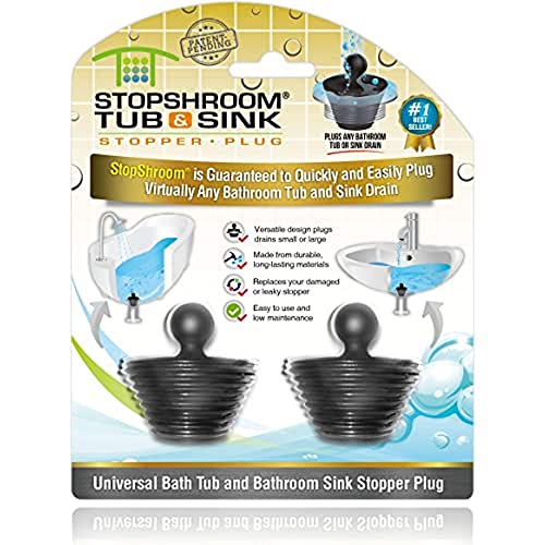 Universal StopShroom Tub Stopper for Drains