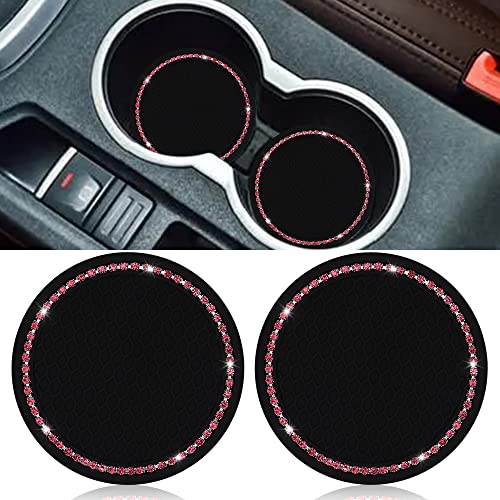 Car Cup Holder Coaster with Crystal Rhinestones