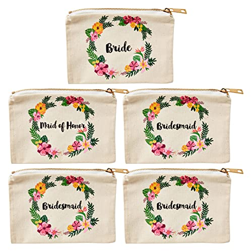 Floral Bridesmaid Makeup Bag Gifts