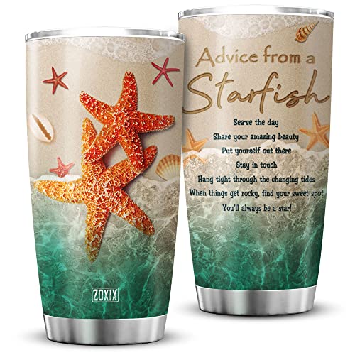 Starfish Tumbler Cup - Summer Beach Themed Travel Mug