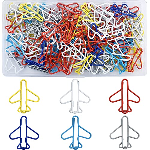 Vuzvuv 100Pcs Rainbow Plane Paper Clips