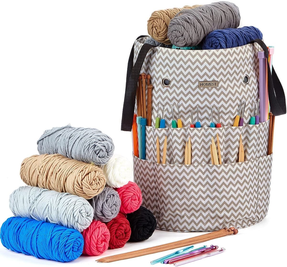 LTINVECK Knitting Bag Backpack,Yarn Storage Organizer Travel