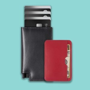 Metrocity Trifold Long Wallet in Red & Gold in 2023