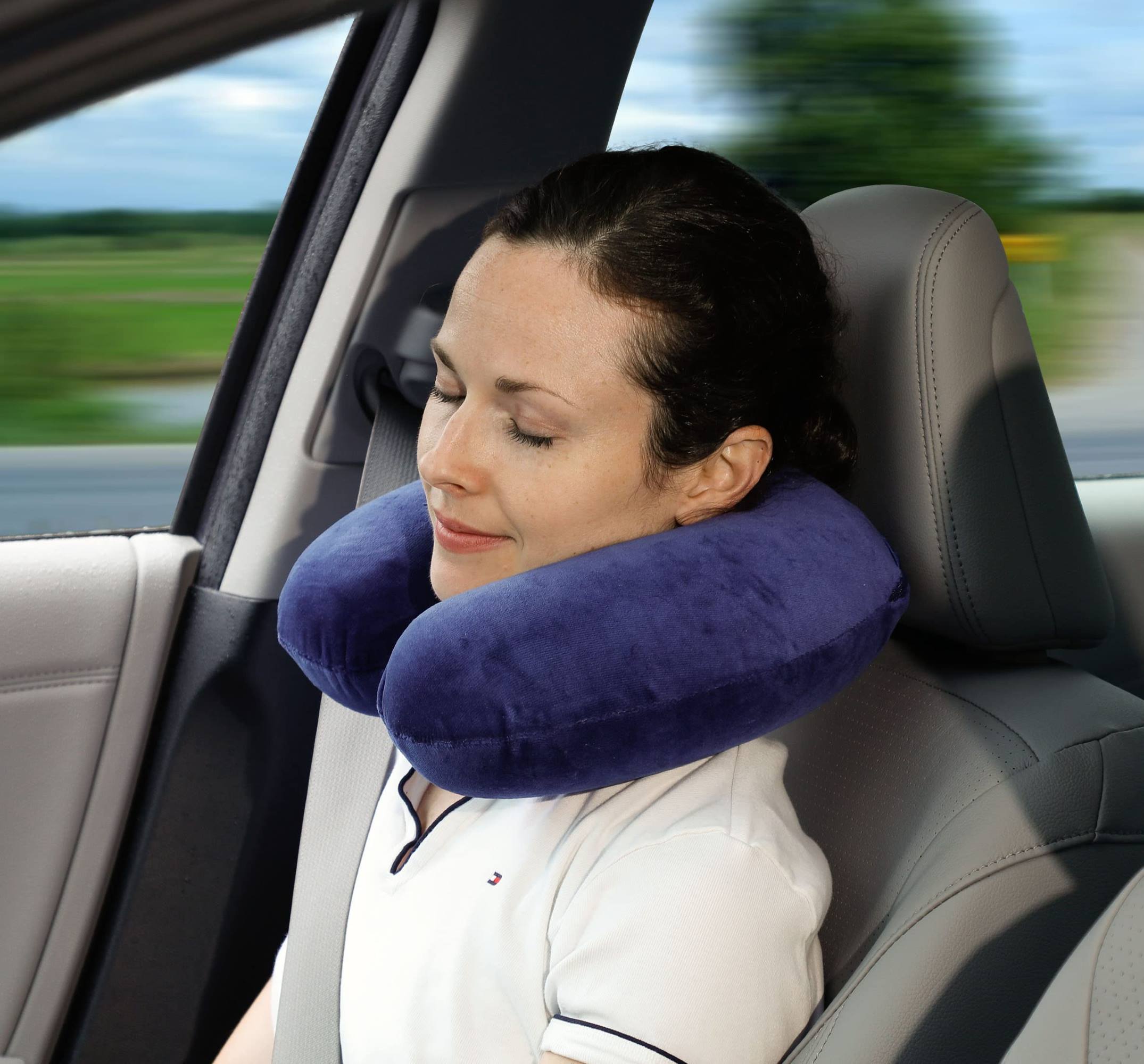 anzhixiu Car Neck Pillow for Driving- Memory Foam Neck Pillow for Car