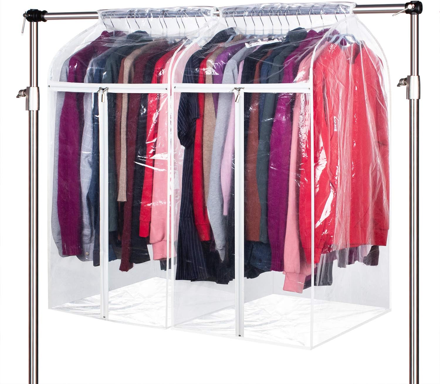 5 pcs/pack 4 sizes Available Garment Bags for Hanging Clothes Storage -  Suit Bag with Zipper, Dress Bag Dust Cover - Clear Storage Bags for  Clothing S