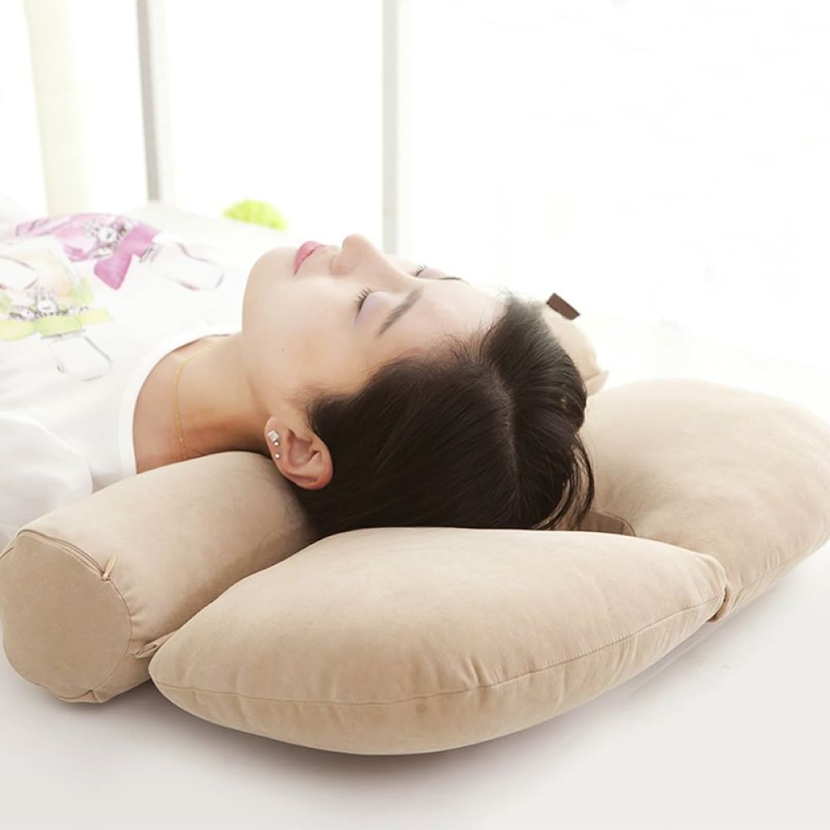 Arc4life Cervical Linear Traction Neck Pillow for Neck Pain Relief