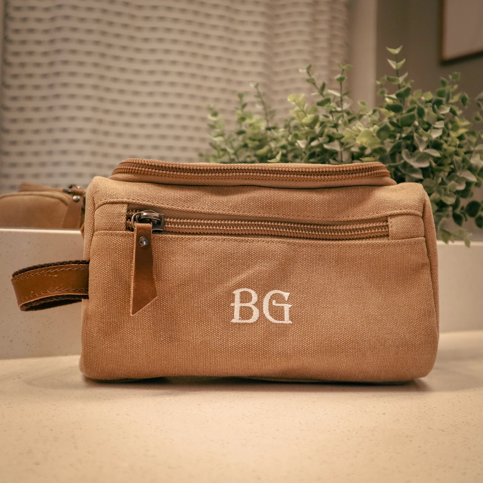 Men's The Blend Monogram Print Canvas Toiletry Bag in 2023