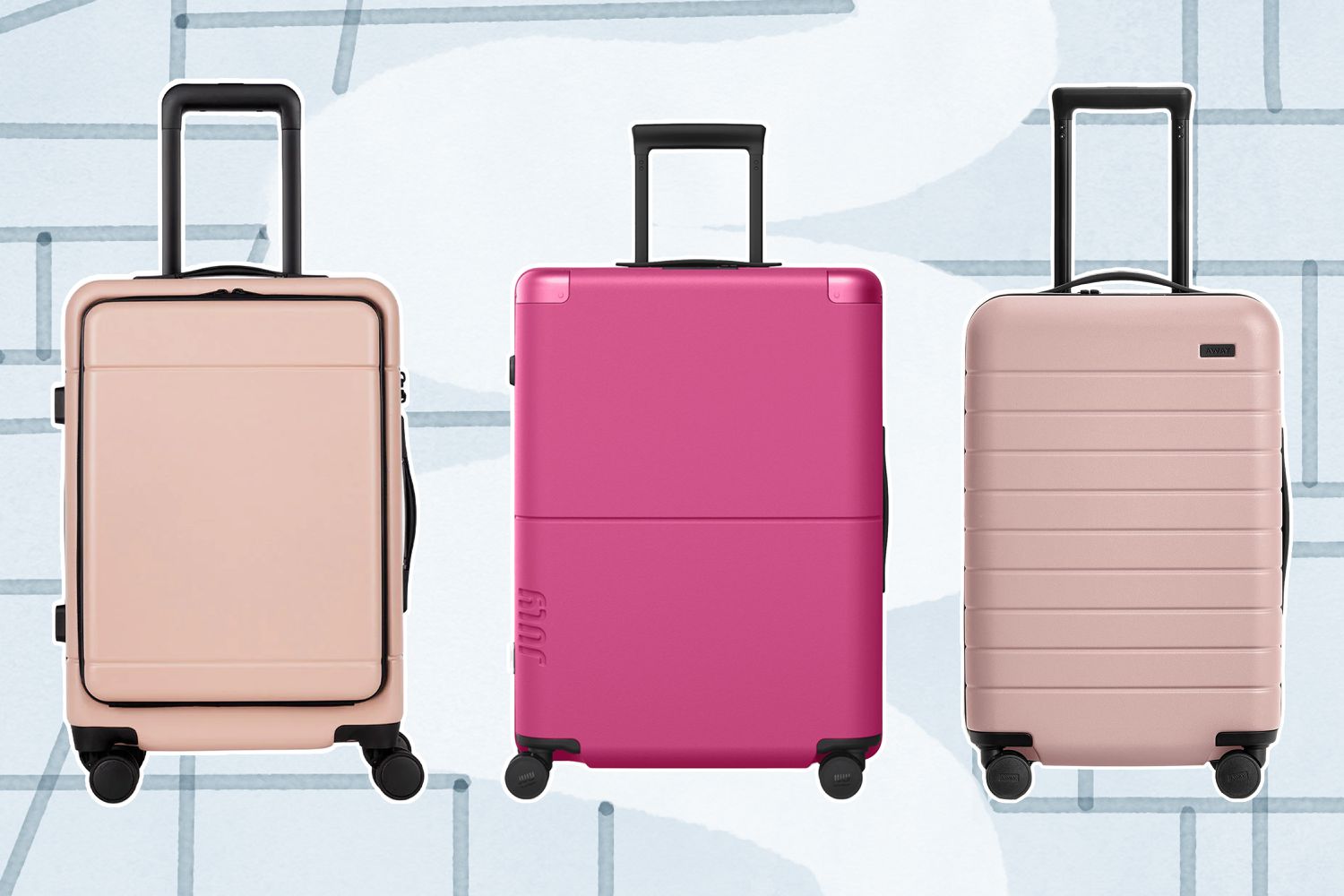 The Best Pink Luggage Set - Fly Fierce Fab