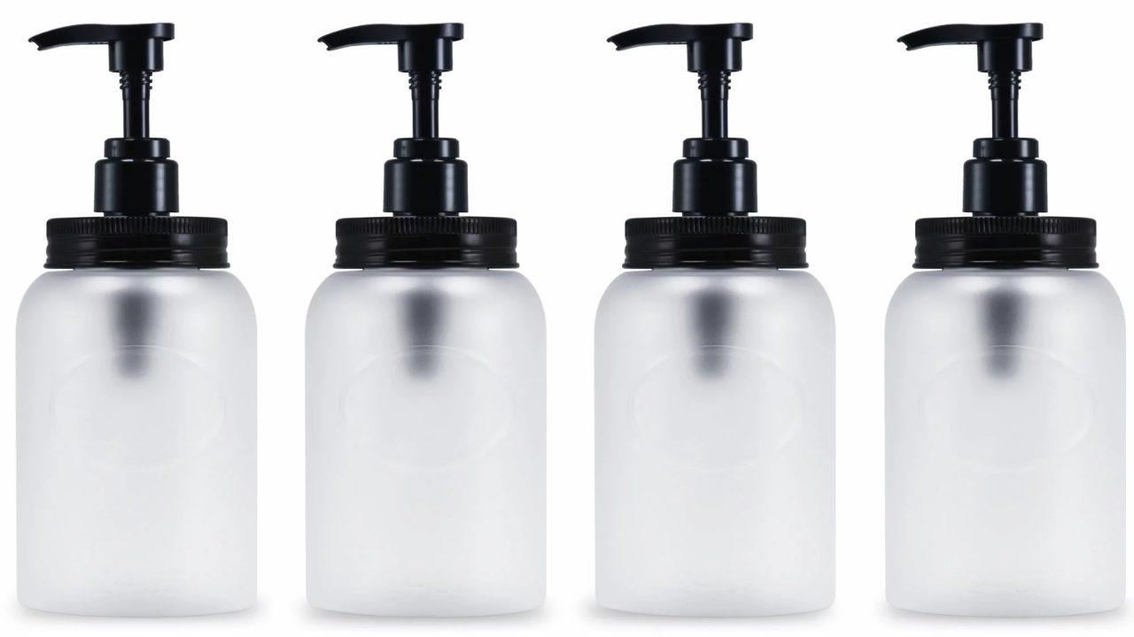 Empty Plastic Pump Bottles Dispenser 4 Pack 16oz/500ml Portable Clear  BPA-Free Cylinder Shampoo Lotion Hand Pump Bottle Durable Refillable  Containers