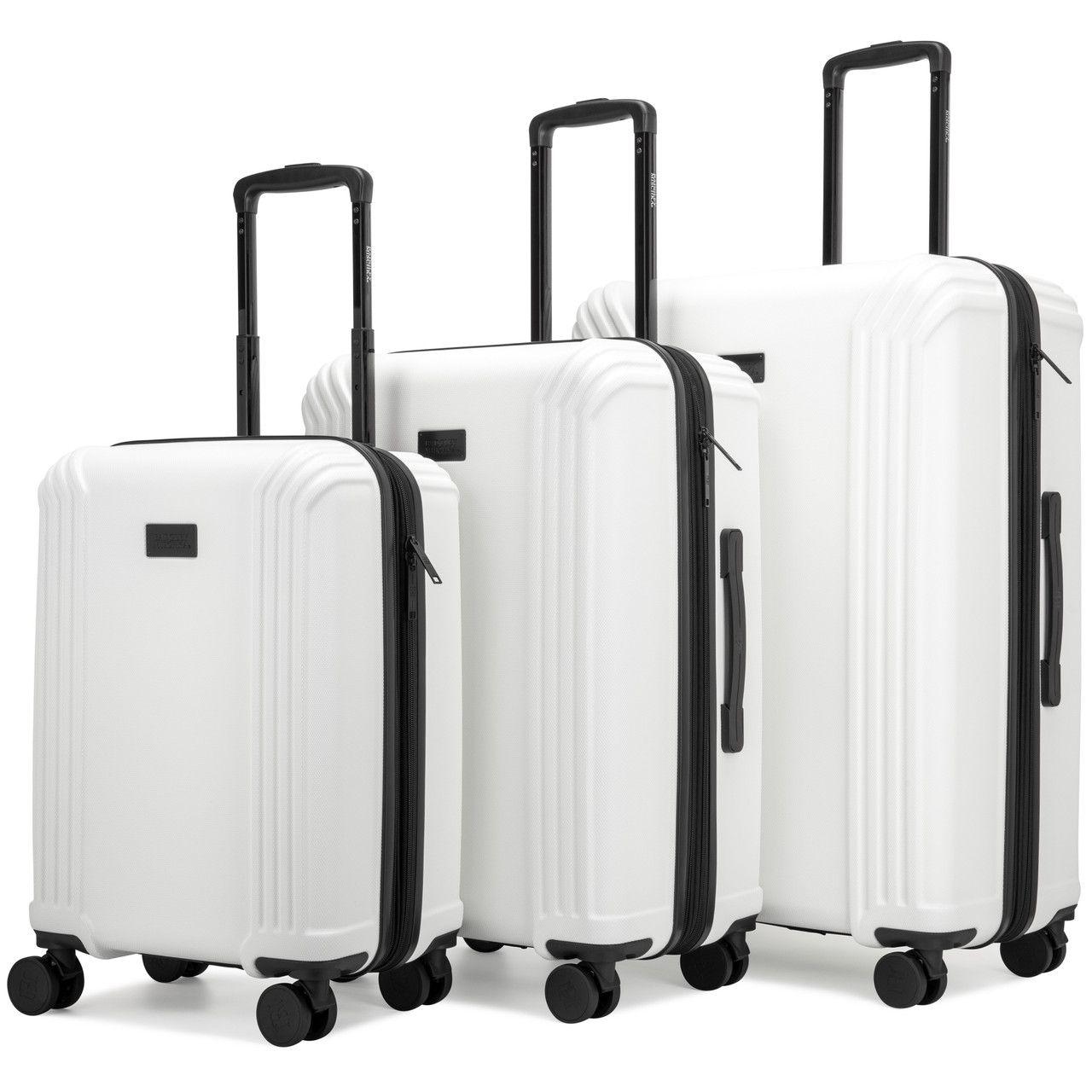 white travel suitcase