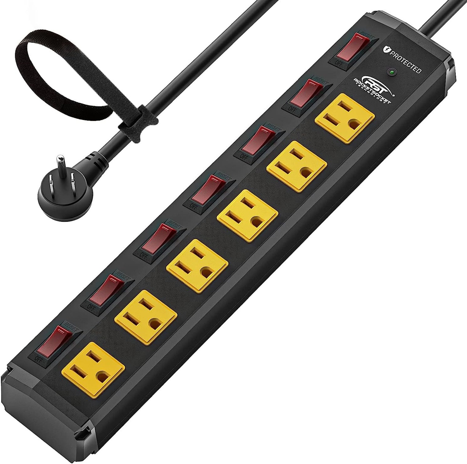 CCCEI Heavy Duty Power Strip Surge Protector 20 Amp, High Amp