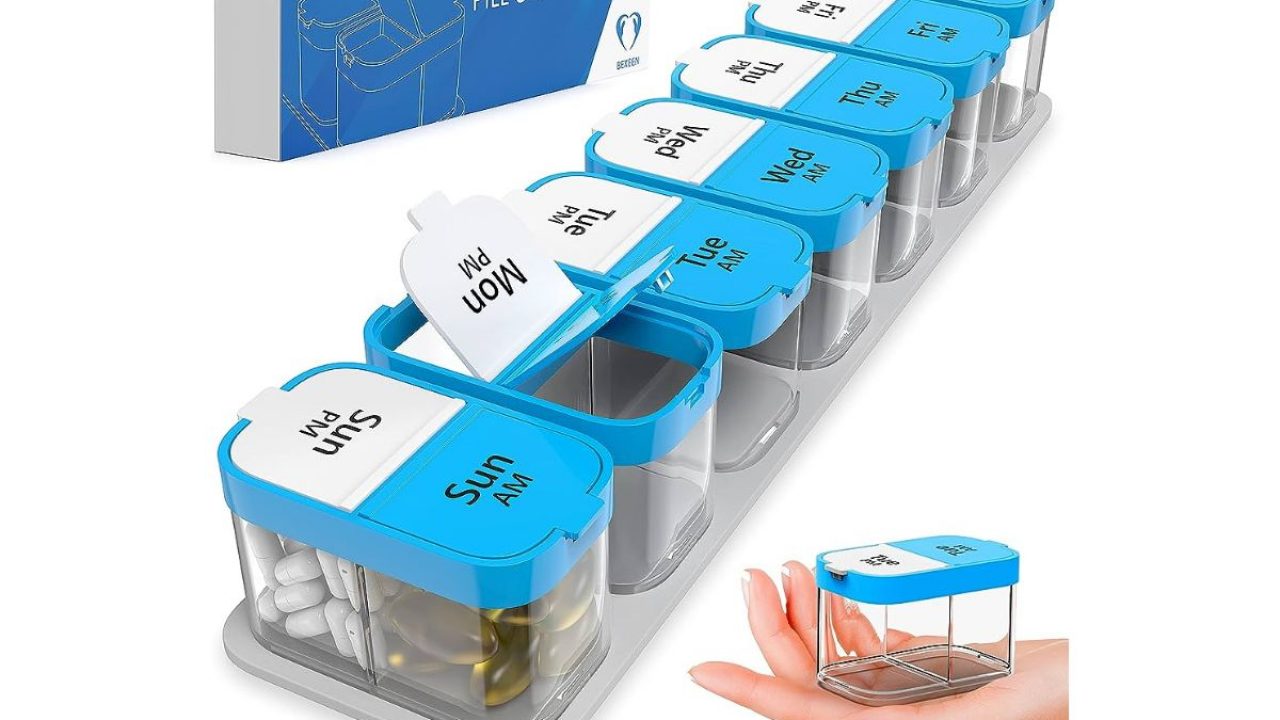 7 Day Pill Box Large Compartments Moisture-Proof Pill Case Medication  Reminder Portable Travel Container for Vitamins Fish Oil Compartments  Supplements - China Medicine Box Organizer, Pill Case